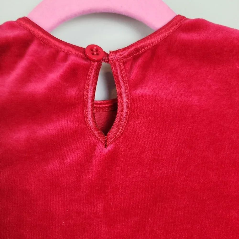 Hanna Andersson Red Velvet Toddler Dress Size 80 / 18-24 Holiday
